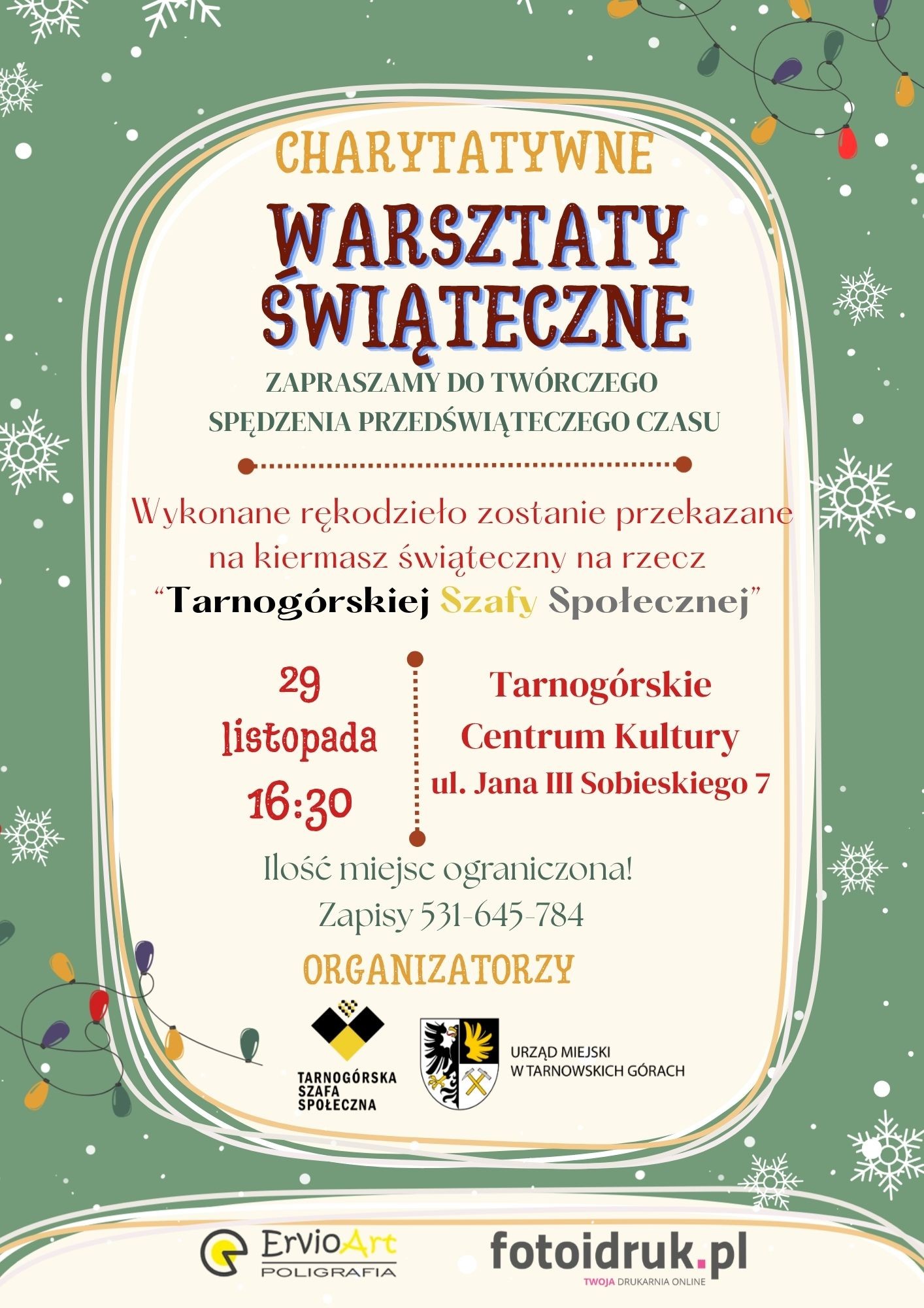 Poczuj magię świąt podczas charytatywnych warsztatów