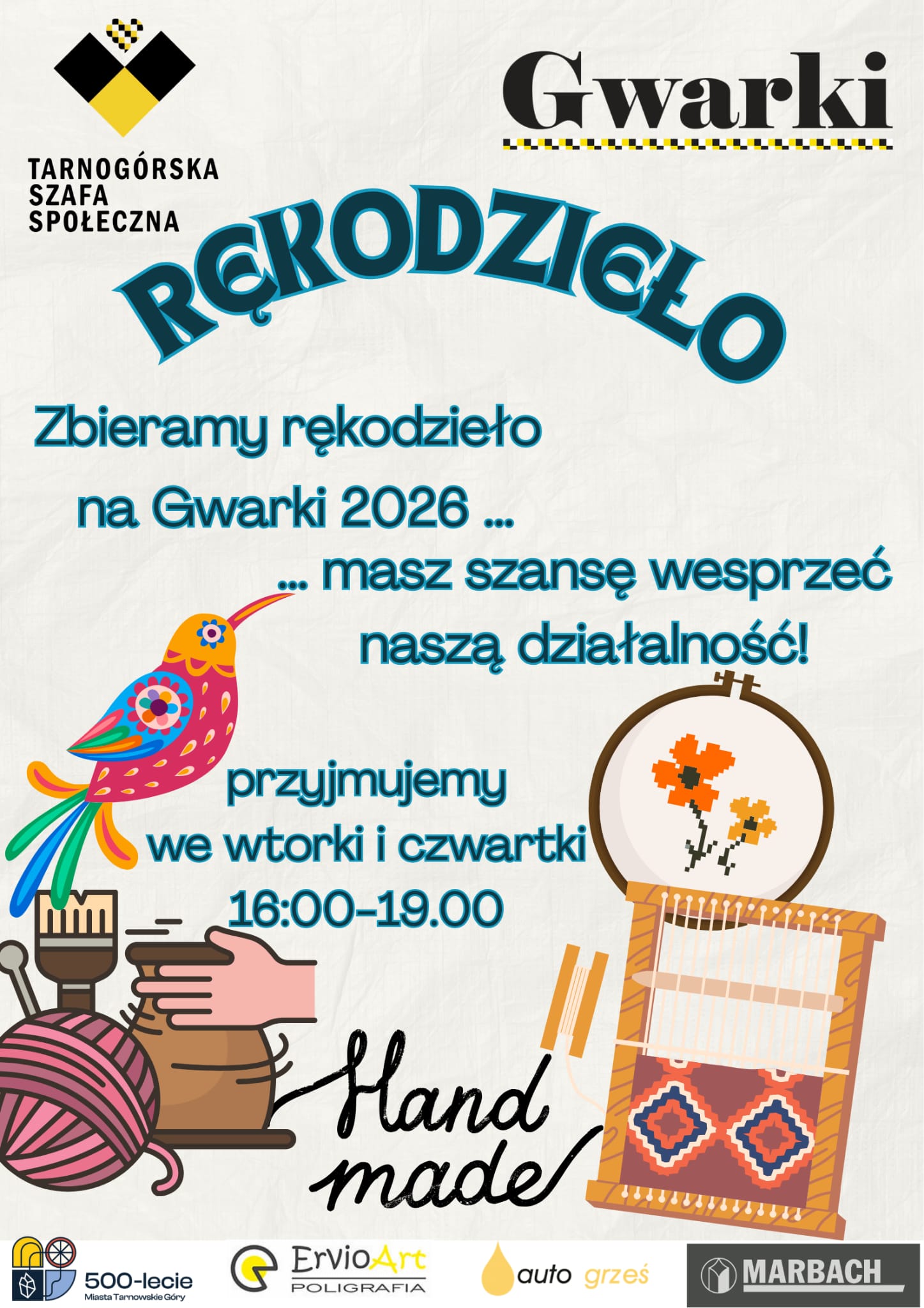 Zbiramy rękodzieło na Gwarki 2026