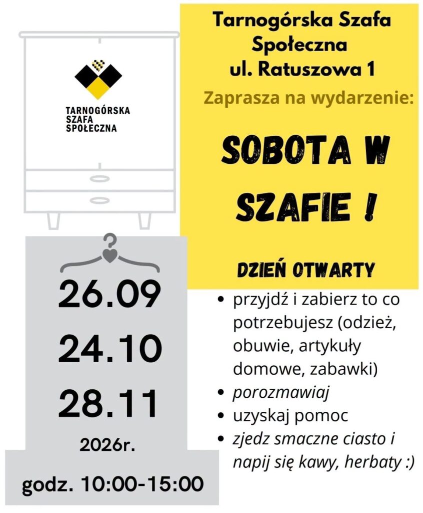 ogłoszenie - sobota w szafie. wracamy